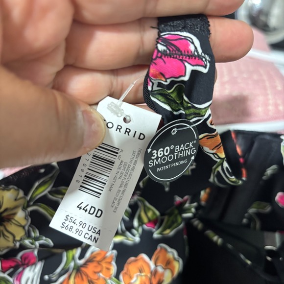NWT Torrid Womens Black Garden Floral Dream Wire-Free Lightly Lined Bra 44DD - Picture 8 of 9